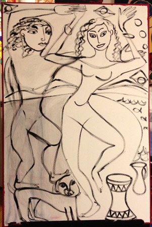 dancing with blue angel